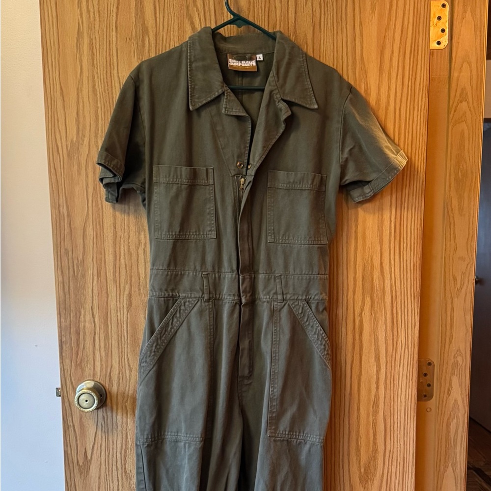 Big Bud Press Short Sleeve Jumpsuit in Surplus Green - Regular Length